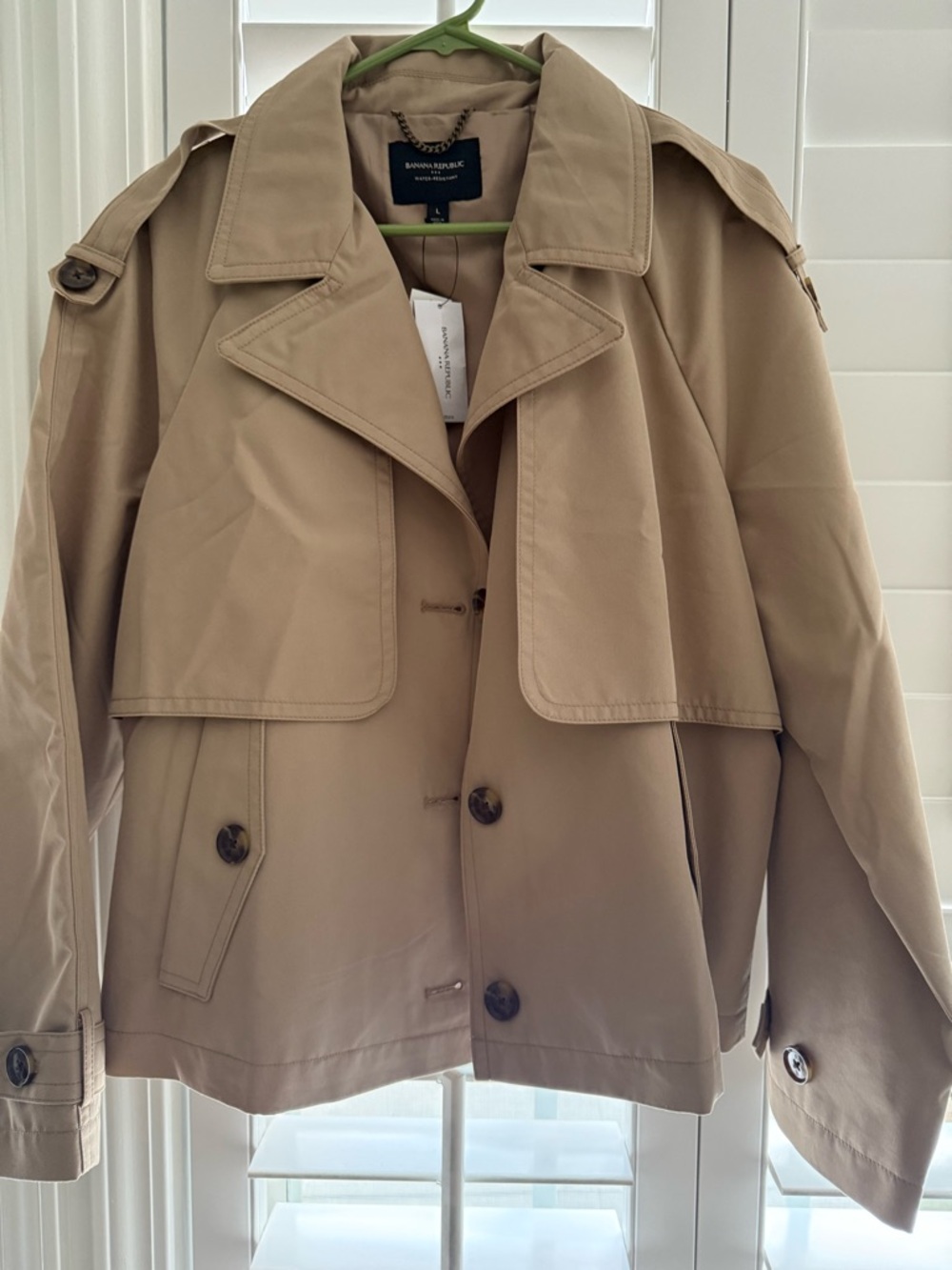 Banana Republic Beige Cropped Trench Coat